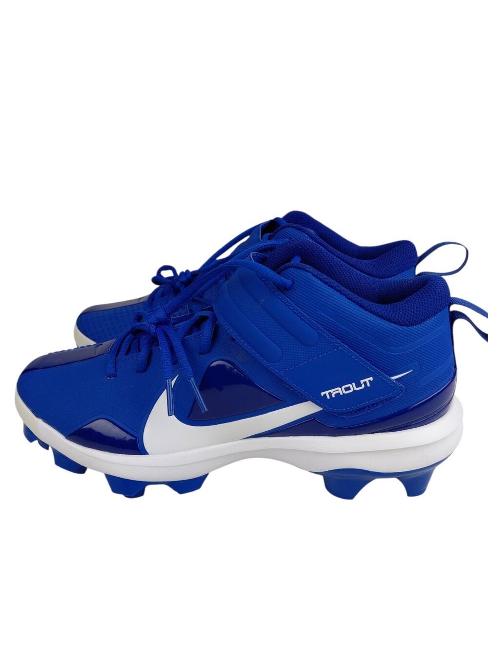 Nike Force Trout 7 MCS Molded Baseball Cleats Blue White CT0828-400 Sz 9.5 US